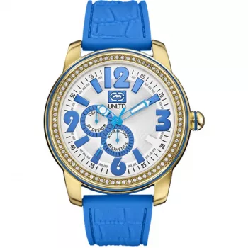 Relógio unissexo MARC ECKO E13544G5 analógico de quartzo 48 mm aço inoxidável silicone preto