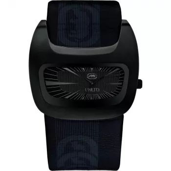 MARC ECKO E16077G2S Relógio de quartzo analógico de homem 50mm aço inoxidável mostrador preto