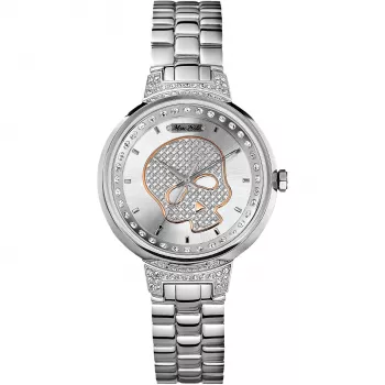 MARC ECKO E16566L1 Relógio de quartzo unissexo 36mm aço inoxidável prateado