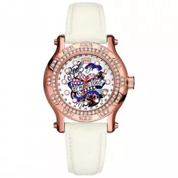 Marc Ecko Relógio de mulher E13599M1 aço inoxidável relógio de quartzo 39mm