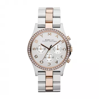 Relógio para mulher MARC JACOBS MBM3106 Baker quartzo analógico 38mm bicolor aço inoxidável