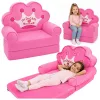 Poltrona reclinável sofá com coroa 2-em-1 para criança MARKA NIEZDEFINIOWANA Soft Pink