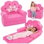 Poltrona reclinável sofá com coroa 2-em-1 para criança MARKA NIEZDEFINIOWANA Soft Pink