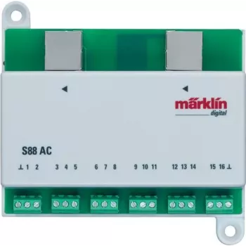 Märklin 60881 Módulo de retorno digital s88 para 16 entradas de contacto – Verde/Branco