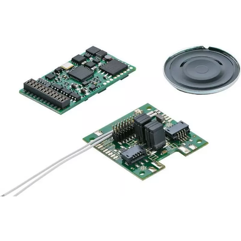Märklin 60978 descodificador de som mSD3, 21 pinos MTC, mfx/DCC/MM, conjunto de sons Kinderlok, altifalante de 8 Ohm incluído