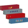 Märklin 76552 H0 Conjunto de contentores 20ft, 2 unidades, plástico, para vagões de mercadorias de modelismo ferroviário
