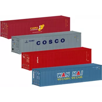 Märklin 76552 H0 Conjunto de contentores 20ft, 2 unidades, plástico, para vagões de mercadorias de modelismo ferroviário