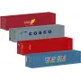 Märklin 76552 H0 Conjunto de contentores 20ft, 2 unidades, plástico, para vagões de mercadorias de modelismo ferroviário