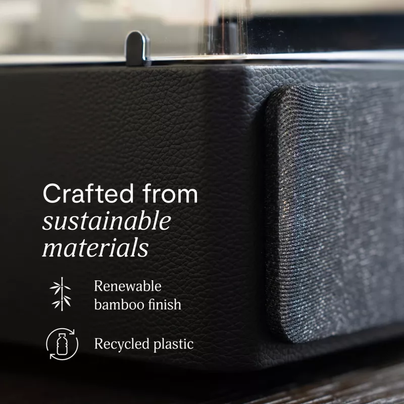 Marley Rise Up Gira-discos com altifalantes estéreo integrados, Bluetooth In/Out