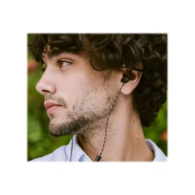 Auscultadores com fio Marley Smile Jamaica com microfone incorporado, USB-C – Signature Black