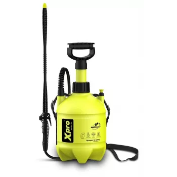 Pulverizador de pressão manual MAROLEX XPRO 5 5L com bico cónico ajustável, manómetro e alça de transporte