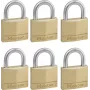 Master Lock 140EURSIX pack de 6 cadeados com a mesma chave 22 mm corpo de latão