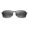 Óculos de sol unissexo MAUI JIM 797-2M cat eye preto mate cinzento neutro 57mm