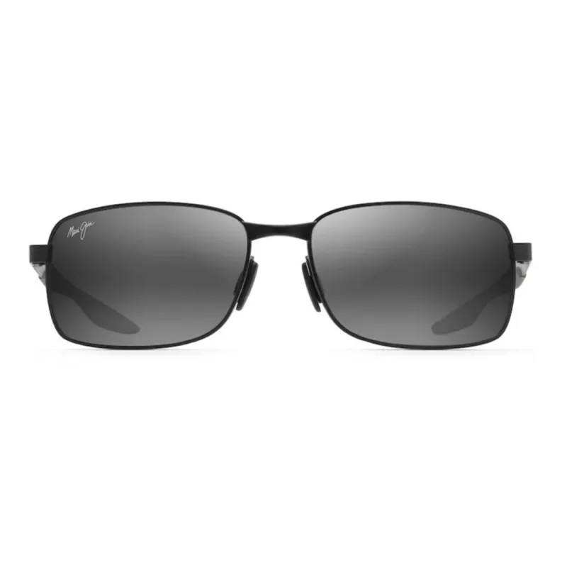 Óculos de sol unissexo MAUI JIM 797-2M cat eye preto mate cinzento neutro 57mm