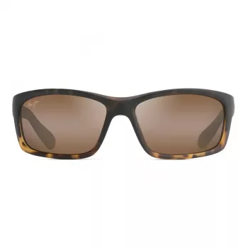 MAUI JIM H766-10MF Óculos de sol retangulares unissexo preto mate cinzento neutro 58mm