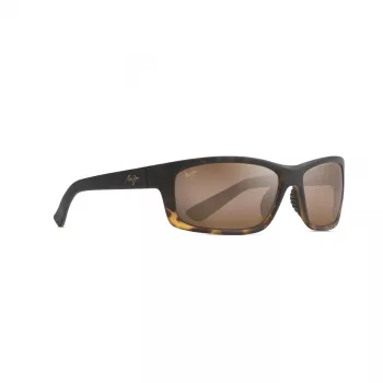 MAUI JIM H766-10MF Óculos de sol retangulares unissexo preto mate cinzento neutro 58mm