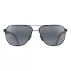 Óculos de sol de homem MAUI JIM 728-2M polarizados - armação preta mate, lentes cinzento neutro