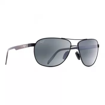 Óculos de sol de homem MAUI JIM 728-2M polarizados - armação preta mate, lentes cinzento neutro