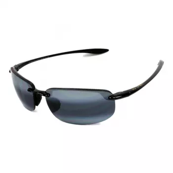 MAUI JIM Óculos de sol unissexo 407-02 Mauna Kea Gloss Black Neutral Grey Polarized 64mm