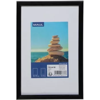 MAUL 1934490 moldura para uma fotografia - placas de MDF - plástico - policarbonato (PC) - preto - apoio de mesa - 10 x 15 cm - retangular
