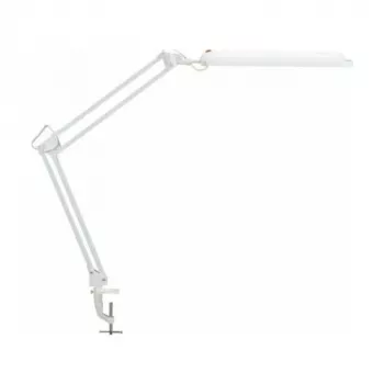 Candeeiro de secretária LED MAUL Atlantic com base de fixação branco