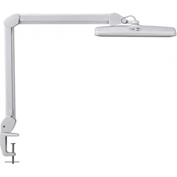Candeeiro de secretária LED MAUL Intro regulável com base de fixação branco