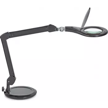 Lupa LED MAUL Makro com base preta