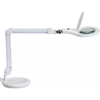 Lupa LED MAUL Makro com base branca