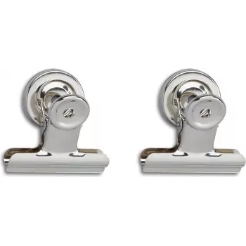 Clipe de papel MAUL com íman forte, 50 mm, metal niquelado, 20 mm de abertura, 1 unid. 2185096