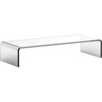 MAUL Monitor Riser 100 mm acrílico transparente, capacidade de carga 20 kg, antiderrapante, pré-montado (1951605)