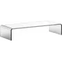 MAUL Monitor Riser 100 mm acrílico transparente, capacidade de carga 20 kg, antiderrapante, pré-montado (1951605)