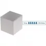 MAUL Íman cúbico de neodímio, 20 x 20 x 20 mm, niquelado, força de aderência 25 kg, 1 unid. 6169496