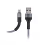 Cabo MAXLIFE Type-C carregamento rápido 2A cinzento 1 m USB-A para USB-C sincronização de dados