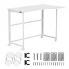 Mesa dobrável em L MCN Maclean branca 100x65 cm móvel com rodas bloqueáveis MC-1250 L/W