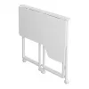 Mesa dobrável em L MCN Maclean branca 100x65 cm móvel com rodas bloqueáveis MC-1250 L/W