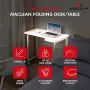 Mesa dobrável em L MCN Maclean branca 100x65 cm móvel com rodas bloqueáveis MC-1250 L/W