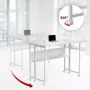 Secretária em L Dobrável MCN Maclean MC-126 L/W, Branca, móvel, 100x73 cm, capacidade 50 kg