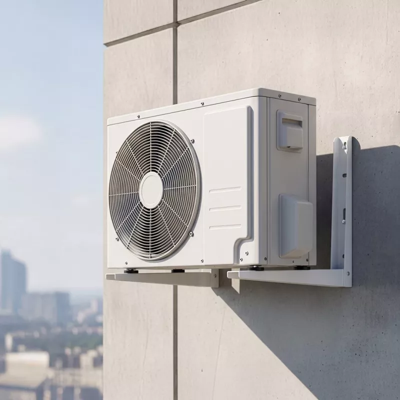 Suporte de parede MCN MC-145 para unidades exteriores de ar condicionado e bombas de calor, aço galvanizado, braços 450x500 mm, carga 200 kg
