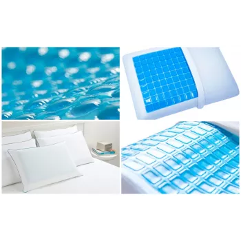 MDH QMED almofada ortopédica com gel de refrigeração - memória de forma (almofada de gel conforto)