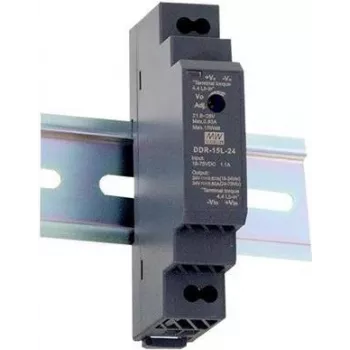 MEAN WELL DDR-15G-15 Fonte de alimentação para calha DIN 15W 15V 1A entrada ultra-ampla