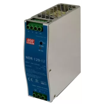 Fonte de alimentação comutada MEAN WELL para calha DIN NDR-120-48 48V/120W/2.5A