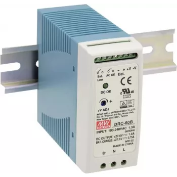 MEAN WELL DRC-100B Fonte de alimentação, interior, 96,6 W, Azul/Branco