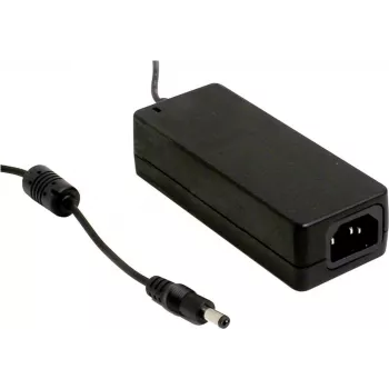MEAN WELL GSM40A12-P1J Fonte de alimentação de secretária médica 40W 12V 3,34A com ficha DC 2,1x5,5mm