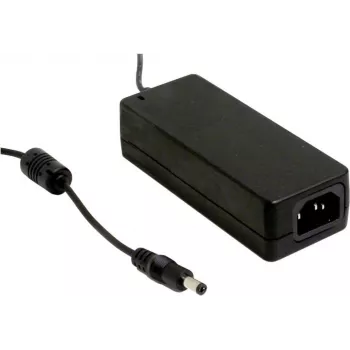 Fonte de alimentação AC/DC médica MEAN WELL GSM60A24-P1J 60W 24V 2.5A com ficha DC P1J