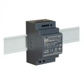 Fonte de alimentação comutada para calha DIN Mean Well HDR-60-12 12V 60W 5A