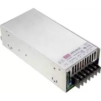MEAN WELL HRP-600-24 - 648 W fonte de alimentação industrial, 24 VDC, PFC ativo, 90% de eficiência