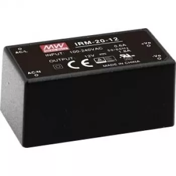 Módulo de fonte de alimentação MEAN WELL IRM-20-5 20W 5V 4A encapsulado AC-DC, preto