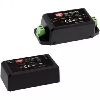 MEAN WELL IRM-30-24 - Módulo de fonte de alimentação AC/DC encapsulado de 31,2W 24V 1,3A para montagem em PCB, entrada 85-264VAC, eficiência 88,5%