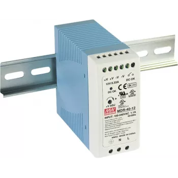 MEAN WELL MDR-40-12 fonte de alimentação para calha DIN 12V DC 3,33A 40W