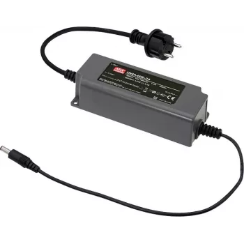 MEAN WELL OWA-60E-48 fonte de alimentação driver LED impermeável IP67 60W 48V DC, entrada 90-264V AC, 1,25A, preto